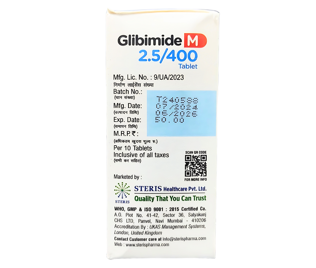 GLIBIMIDE M 2.5 /400