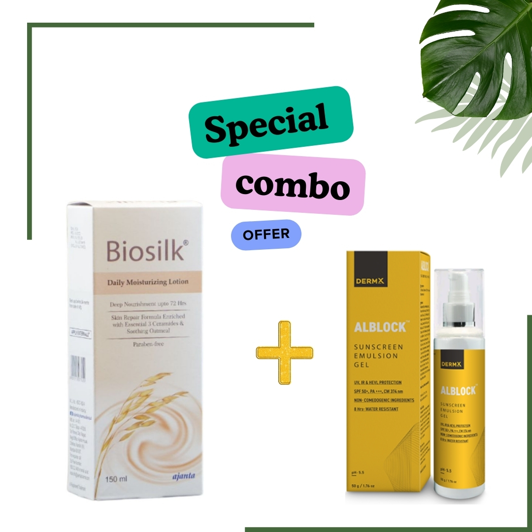 Biosilk Moisturizing Lotion + ALBLOCK Sunscreen Gel (Combo)