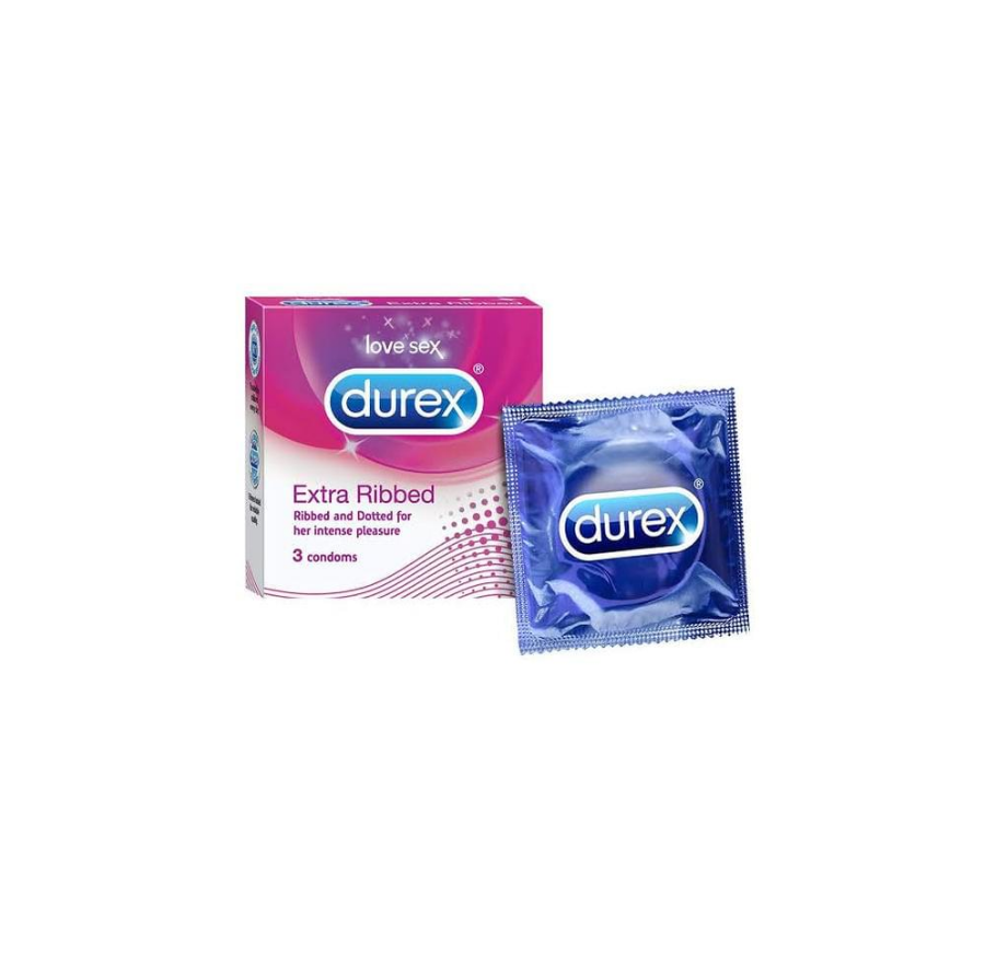 DUREX EXTRA RIBBED CONDOMS 3 N