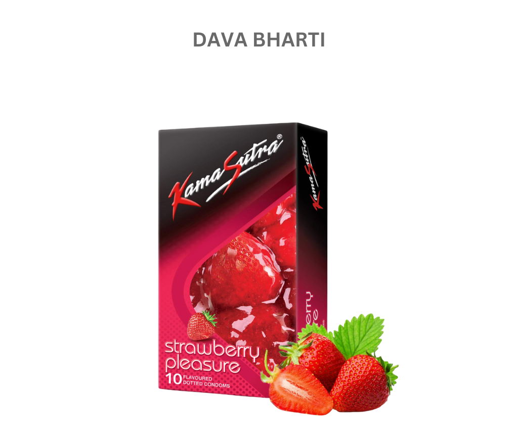 KAMASUTRA  STRAWBERRY FLAVOURED CONDOMS