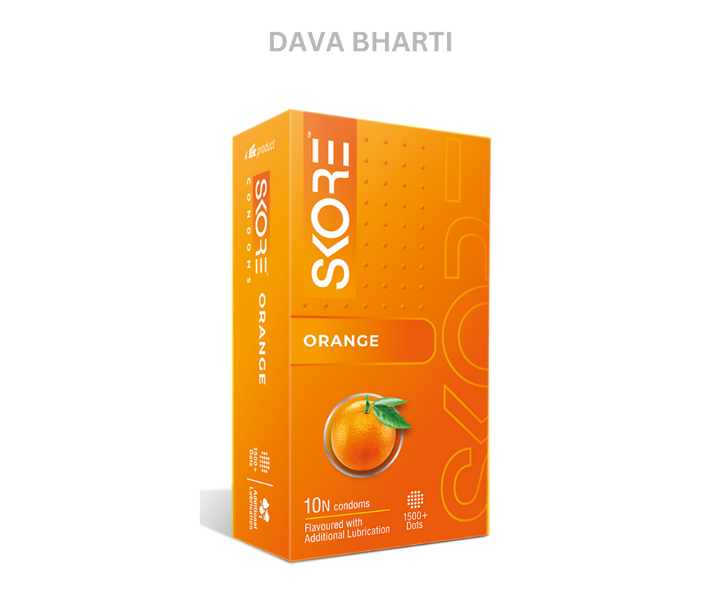 SKORE ORANGE CONDOMS