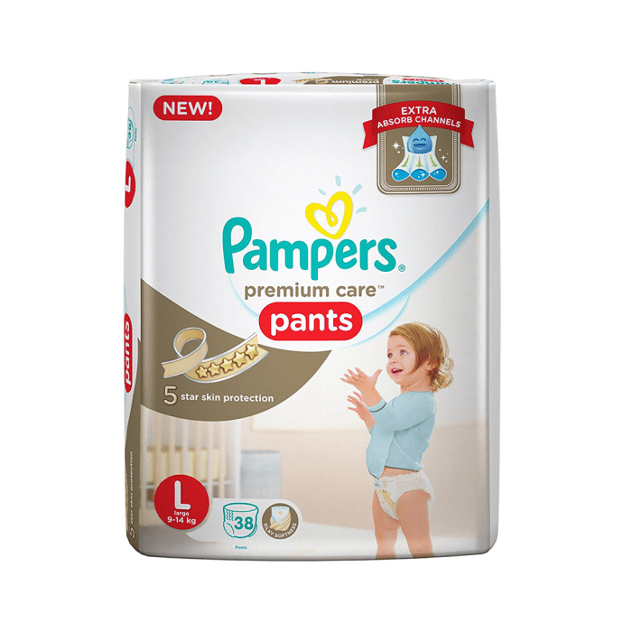 PAMPERS PREMIUM CARE PANTS - LARGE 44 PANTS